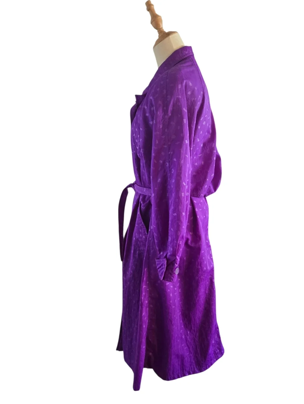 Amanda Smith Vintage  Purple Nylon Trench Coat